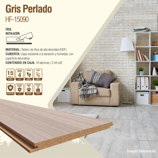 Detalles - HF-15090 - Gris Perlado Flotex